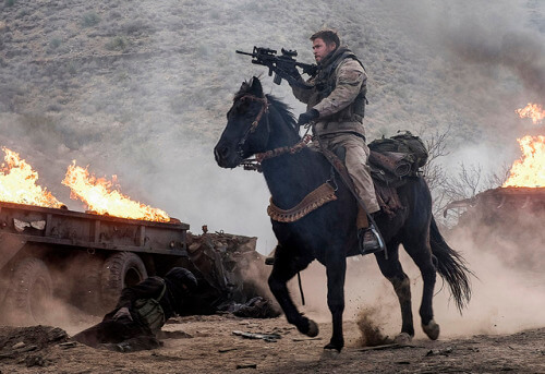 12strongmovie.com 

 CHRIS HEMSWORTH as Captain Nelson in Jerry Bruckheimer Films’, Black Label Media’ and Alcon Entertainment’s war drama “12 STRONG,” a Warner Bros. Pictures release.Photo by David James